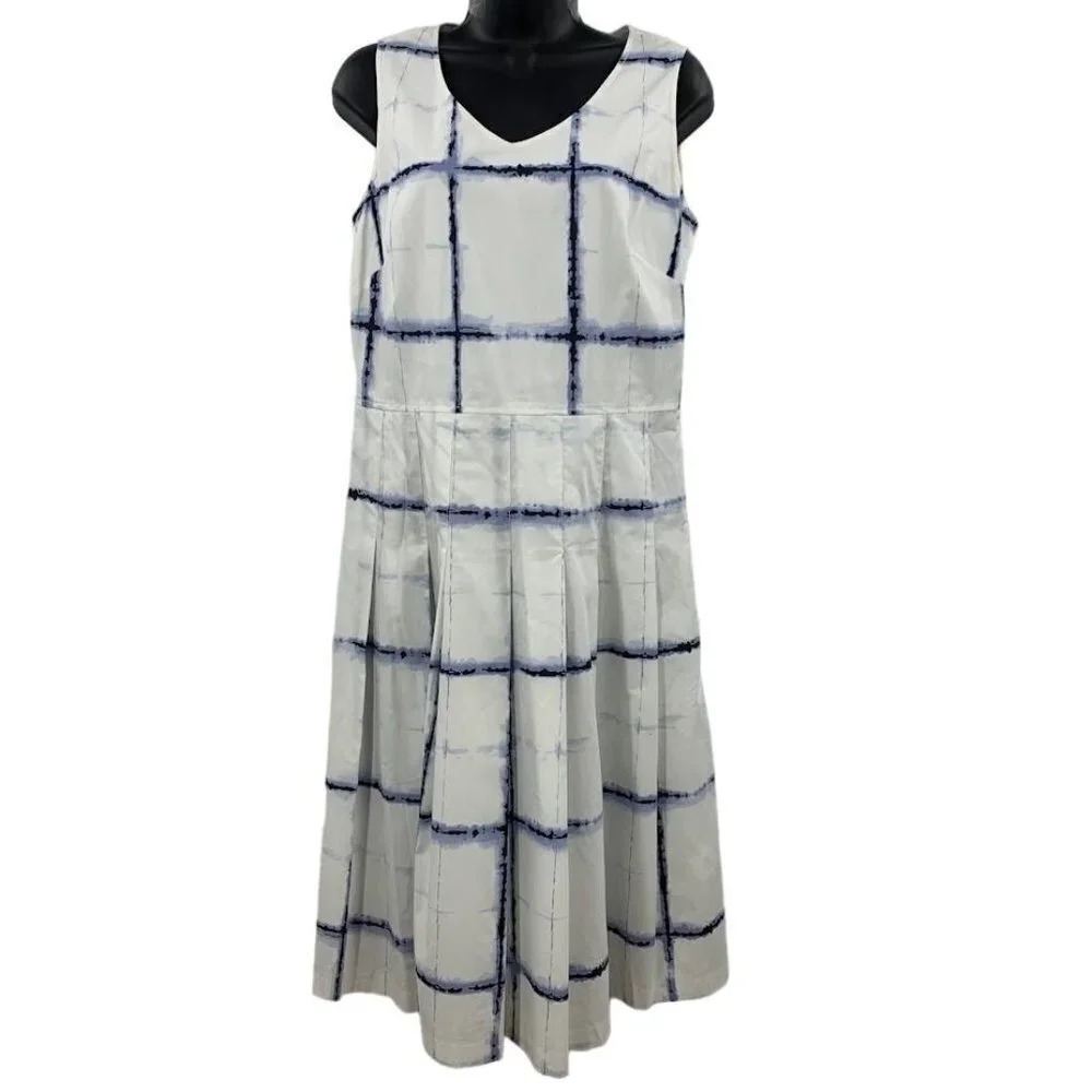 Pendleton Women's Cotton Plaid Dress Fit Flare Pleated Skirt Size 6‎